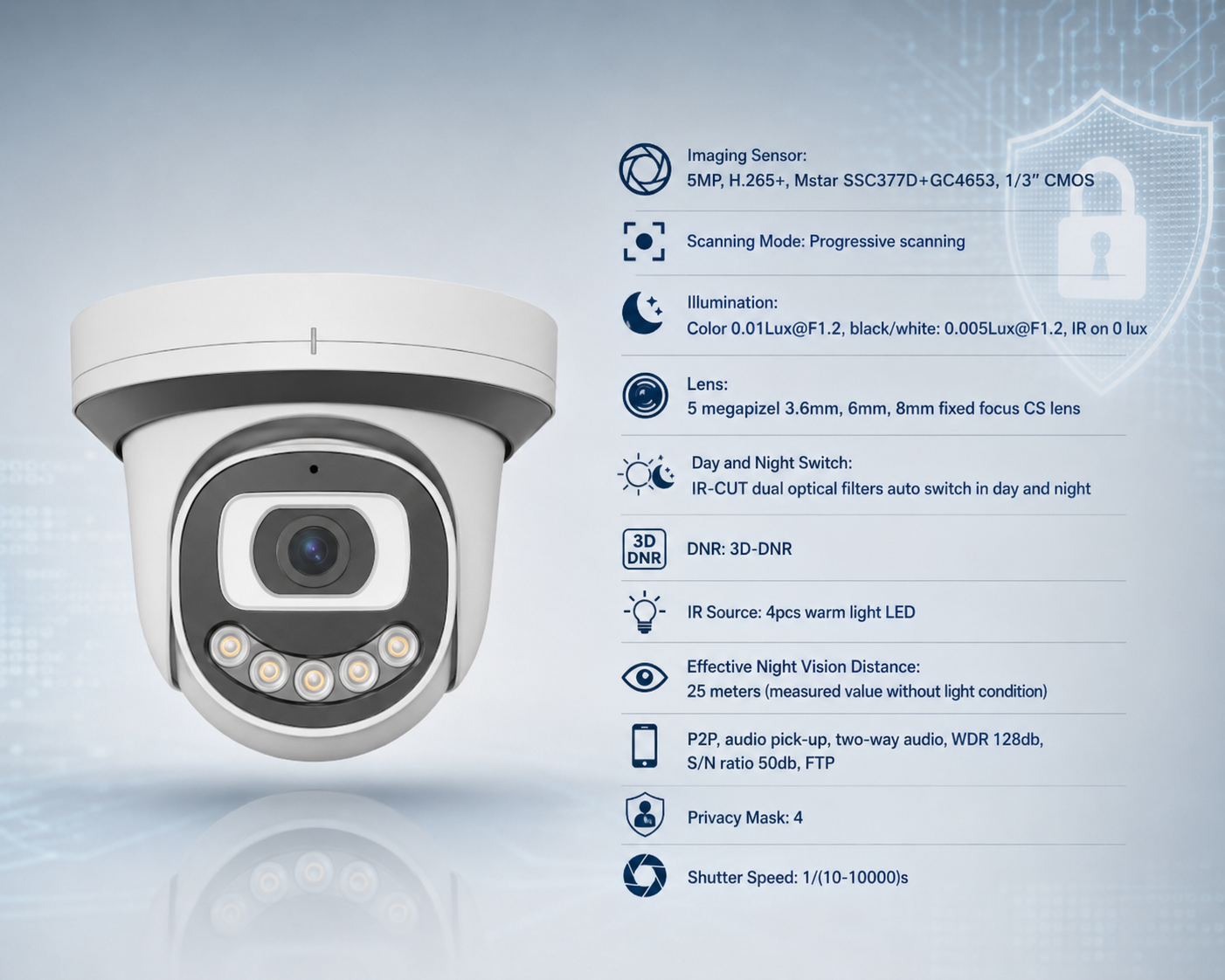 COLORFUL IP CAMERA | Plastic case Camera | 8MP