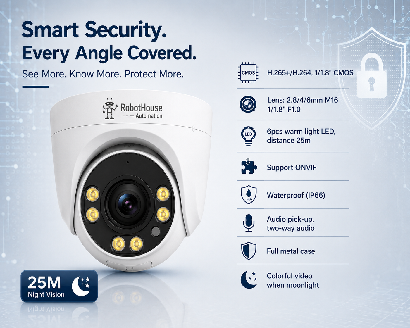 COLORFUL IP CAMERA | 8MP | Plastic case Camera