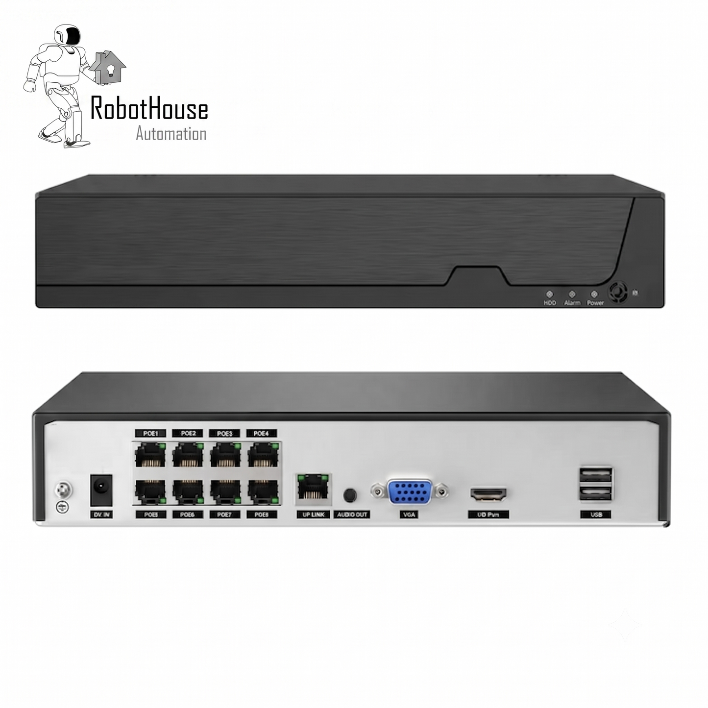 8-CHANNEL POE NETWORK VIDEO RECORDER (NVR) - HDD not included