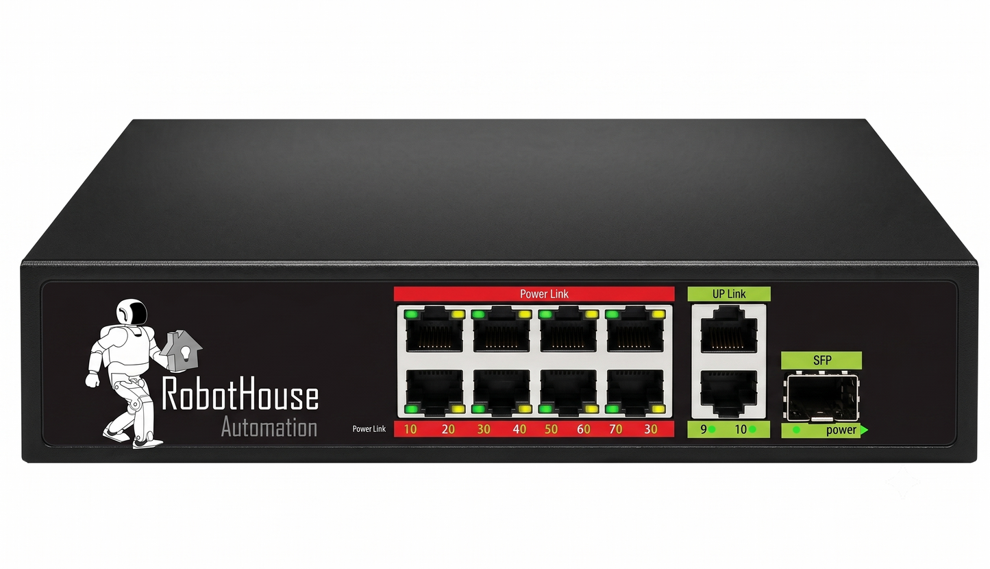 SMART GIGABIT POE SWITCH - 8 POE PORTS, 2 UPLINK PORTS & 1 SFP PORT