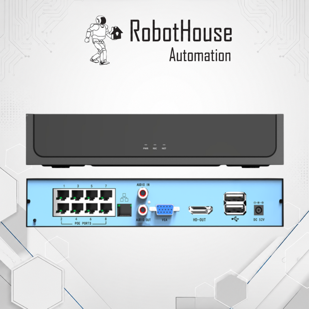 RHA-NVR8 - 8 ports POE - not included HDD