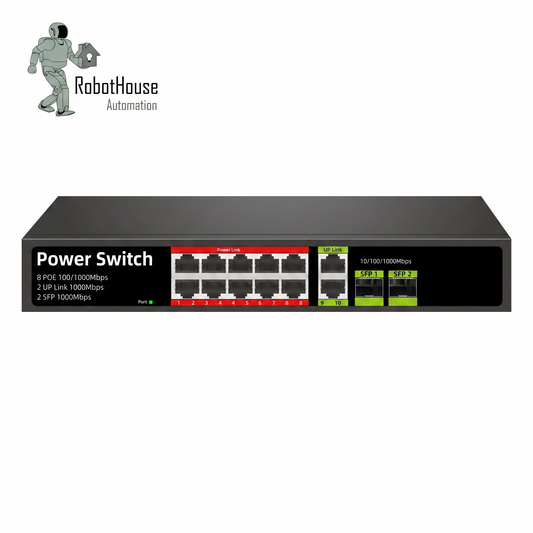 SMART GIGABIT POE SWITCH - 8 POE PORTS, 2 UPLINK PORTS & 2 SFP PORTS