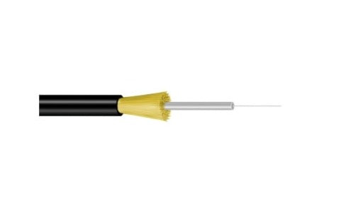 Optical Fiber Cable 1000 Meters,1 core, OD is 2.9mm, Outer sheath PVC, Flame, retardant grade is OFNR, black