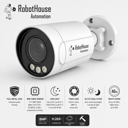 METAL VANDALPROOF AND WATERPROOF OF MAGEPIZEL IP CAMERA 8MP Full Metal IP Camera