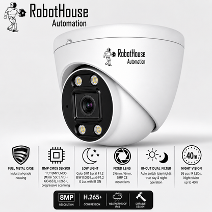 METAL VANDALPROOF AND WATERPROOF OF MAGEPIZEL IP CAMERA 8MP Full Metal IP Camera
