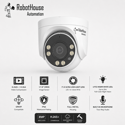 BLACK LIGHT COLORFUL IP CAMERA 8MP