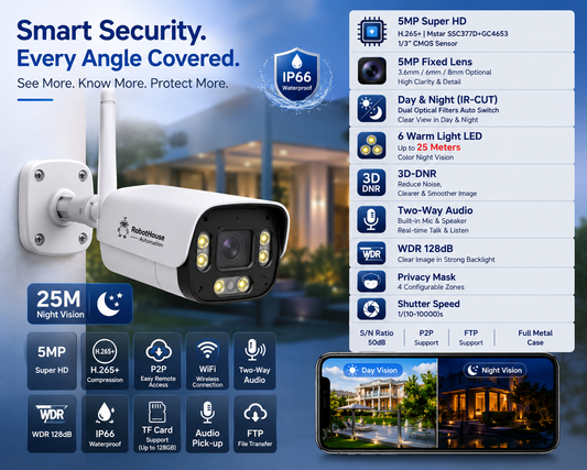 COLORFUL IP CAMERA | 5MP | Full metal case