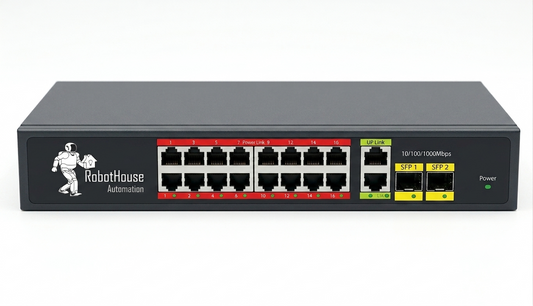 SMART GIGABIT POE SWITCH - 16 POE PORTS, 2 UPLINK PORTS & 2 SFP PORTS