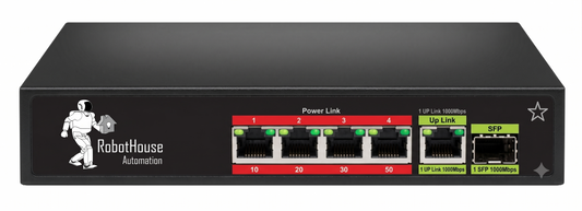 SMART GIGABIT POE SWITCH - 4 POE PORTS, 1 UPLINK PORT & 1 SFP PORT