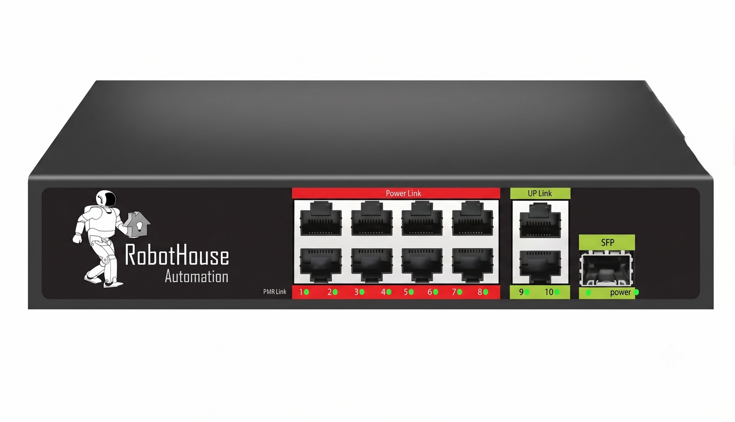 SMART 100MBPS POE SWITCH - 8 POE PORTS, 2 UPLINK PORTS & 1 SFP PORT