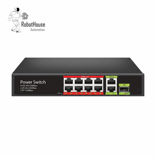 SMART GIGABIT POE SWITCH - 8 POE PORTS, 2 UPLINK PORTS & 1 SFP PORT