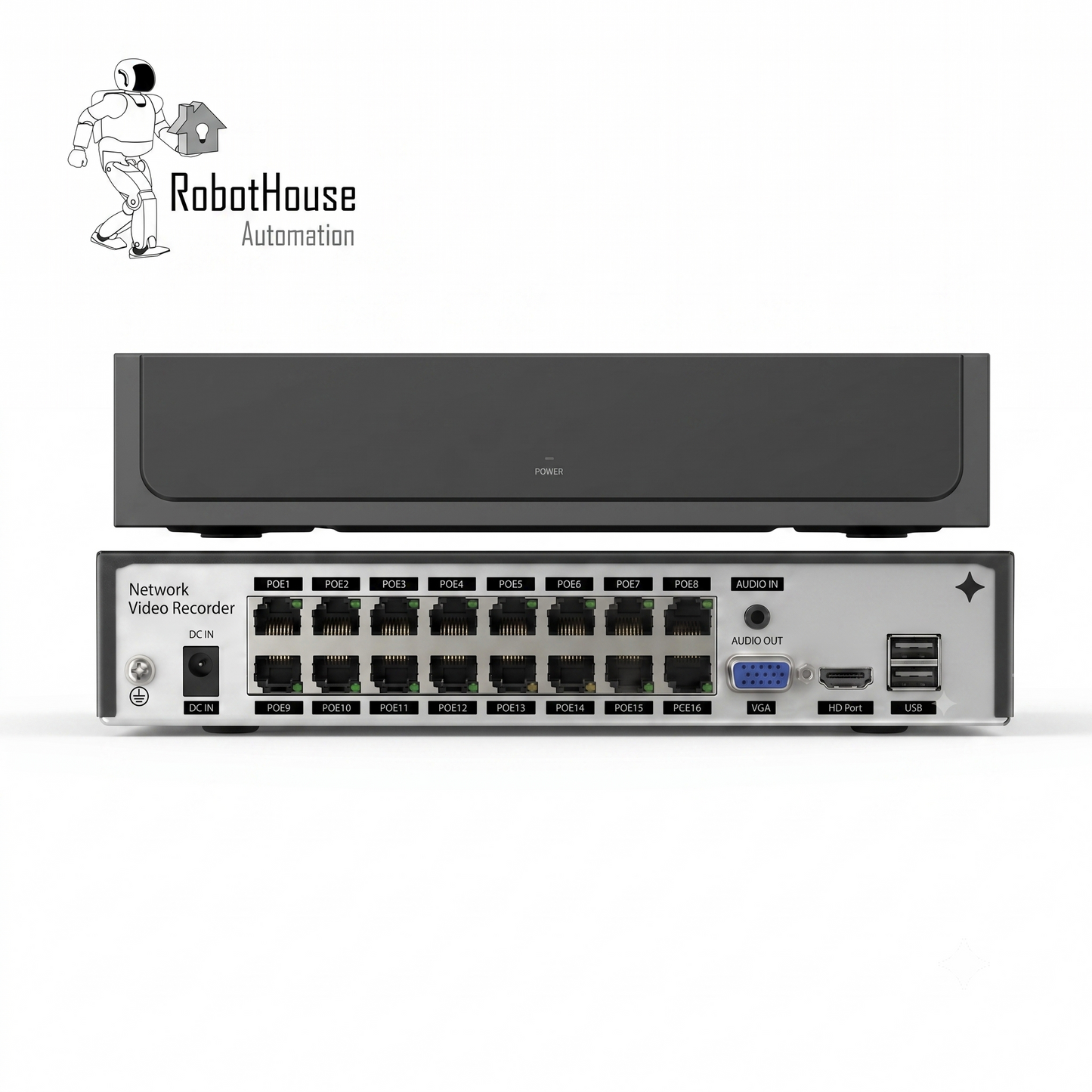 16-CHANNEL POE NETWORK VIDEO RECORDER (NVR) - HDD not included