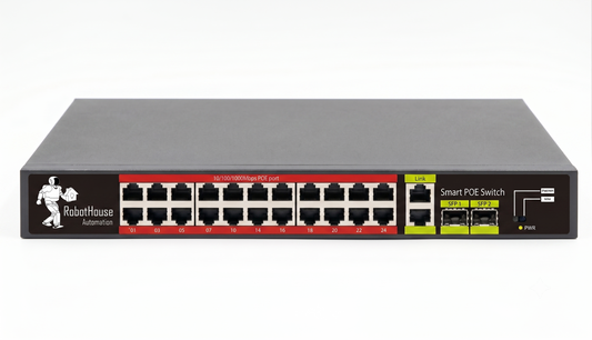 SMART GIGABIT POE SWITCH - 24 POE PORTS, 2 UPLINK PORTS & 2 SFP PORTS