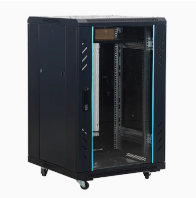 18U Network Cabinet Steel Rack With Glass Door.